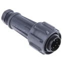 Bulgin Circular Connector, 10 Contacts, Cable Mount, Standard Size, Male Plug, IP68 Rated, Threaded Mating EXP-0911/10/P