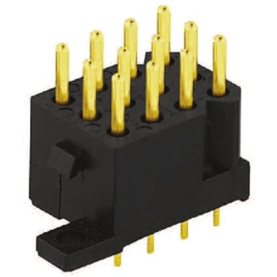 Souriau Sunbank by Eaton SMS Series Straight Through Hole Shrouded Male PCB Header, 6 Contacts, 2 Rows, 13A Current SMS6GE4