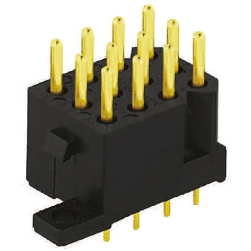 Souriau Sunbank by Eaton SMS Series Straight Through Hole Shrouded Male PCB Header, 6 Contacts, 2 Rows, 13A Current SMS6GE4