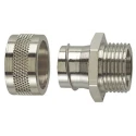 HellermannTyton Conduit Fitting Fixed External Thread Nickel-Plated Brass, 25 mm Nominal Size 166-31005 PCS25-FM-M25-NPB-ML