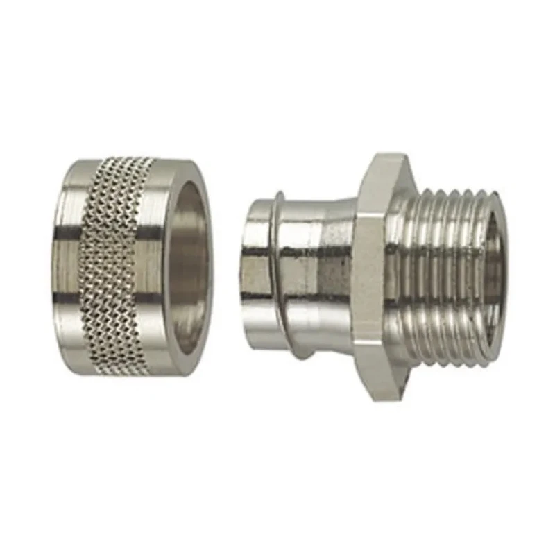 HellermannTyton Conduit Fitting Fixed External Thread Nickel-Plated Brass, 25 mm Nominal Size 166-31005 PCS25-FM-M25-NPB-ML