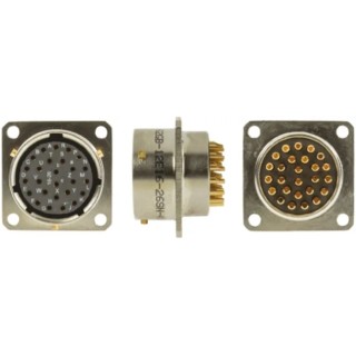 Amphenol Limited MIL Spec Circular Connector 26 Way Box Mount Female Nickel Iron Alloy 500, 700V ac 62GB-12E16-26SN(416)