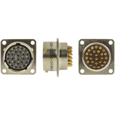 Amphenol Limited MIL Spec Circular Connector 26 Way Box Mount Female Nickel Iron Alloy 500, 700V ac 62GB-12E16-26SN(416)