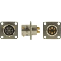 Amphenol Limited MIL Spec Circular Connector 6 Contacts Female Nickel Iron Alloy Straight Box Mount 62GB-12E10-06SN(416)