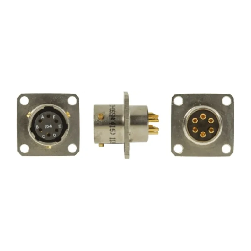 Amphenol Limited MIL Spec Circular Connector 6 Contacts Female Nickel Iron Alloy Straight Box Mount 62GB-12E10-06SN(416)