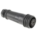Bulgin Circular Connector Cable Socket, 10 Contacts, Standard Size, Female Contact, IP68 Rated, Threaded EXP-0921/10/S
