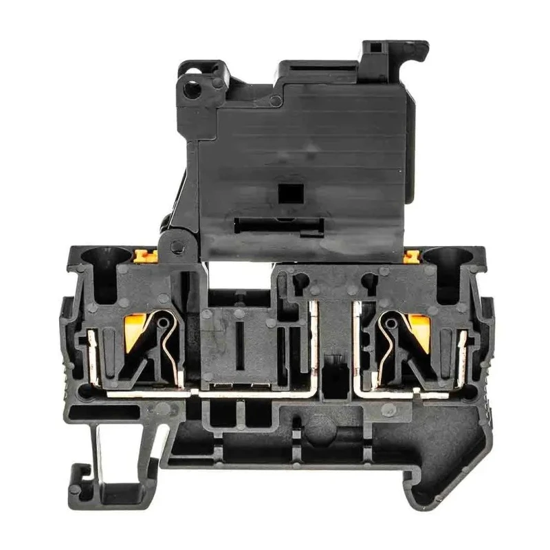 Phoenix Contact Fuse Modular DIN Rail Terminal Block PT 4-HESILA 250 (5X20) Black 250V 6.3A Push-In Termination 3211907