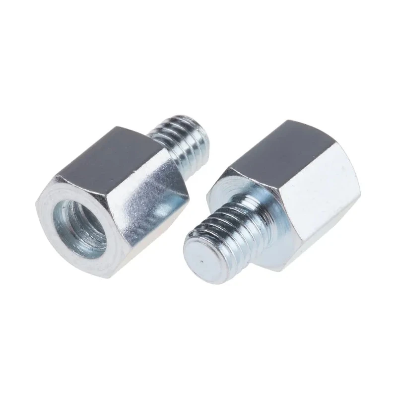 RS PRO Steel Hex Standoff M6, 10 mm Body Length, 7.5 mm Stud Length, Zinc Plated Finish 603-485