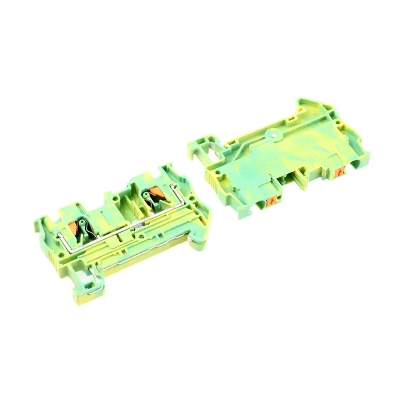 Phoenix Contact 2-Way PT 4-PE Earth Terminal Block, 6mm² Cable CSA, 10AWG, 24 AWG Wire, Push-In Termination 3211766