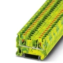 Phoenix Contact 2-Way PT 4-PE Earth Terminal Block, 6mm² Cable CSA, 10AWG, 24 AWG Wire, Push-In Termination 3211766