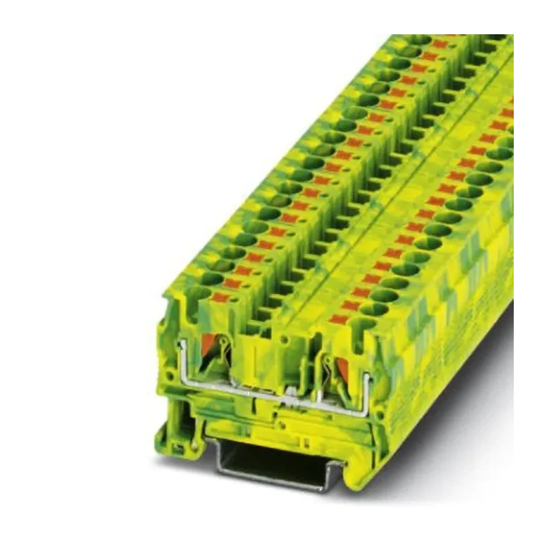 Phoenix Contact 2-Way PT 4-PE Earth Terminal Block, 6mm² Cable CSA, 10AWG, 24 AWG Wire, Push-In Termination 3211766