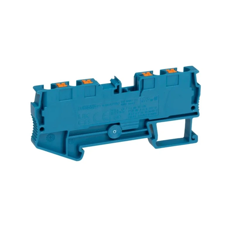 Phoenix Contact PT 4-QUATTRO BU Series Feed Through Terminal Block Blue 0.2mm² to 6 mm² 1-Level Push-in ATEX 3211802