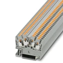 Phoenix Contact Feed Through Terminal Block PTS 2.5-QUATTRO Series, Grey, 0.14mm² to 4 mm², 1-Level, Push-in, 24A 3211993