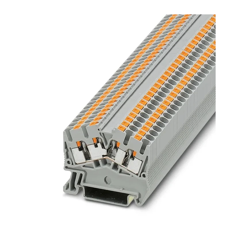 Phoenix Contact Feed Through Terminal Block PTS 2.5-QUATTRO Series, Grey, 0.14mm² to 4 mm², 1-Level, Push-in, 24A 3211993