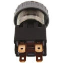 Schurter MSM LA 19 Series Illuminated Push Button Switch, Latching, Panel Mount, 22 mm Cutout, DPDT, Red 1241.6833.1121000