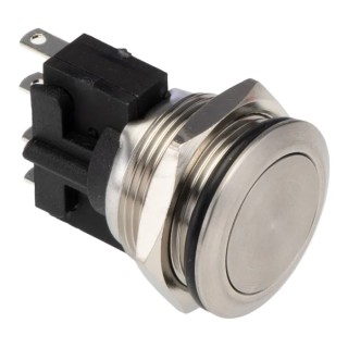 Bulgin Push Button Switch, Momentary, Panel Mount, 19.2 mm Cutout, SPST, IP66, 28V/250V MP0031