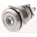 Bulgin Illuminated Push Button Switch, Momentary, Panel Mount, 19.2 mm Cutout, SPST, Red and Green LED, IP66, 24 V MPI001