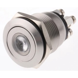 Bulgin Illuminated Push Button Switch, Momentary, Panel Mount, 19.2 mm Cutout, SPST, Red and Green LED, IP66, 24 V MPI001