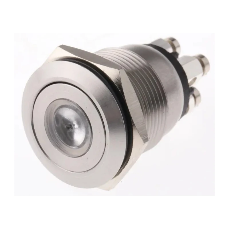 Bulgin Illuminated Push Button Switch, Momentary, Panel Mount, 19.2 mm Cutout, SPST, Red and Green LED, IP66, 24 V MPI001