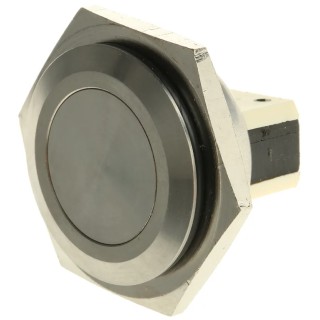 Bulgin Stainless Steel Momentary Push Button Switch, Panel Mount, 25.8 mm Cutout, SPST, IP66, 28V DC 250V AC, 5A MP0038