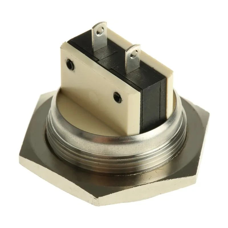 Bulgin Stainless Steel Momentary Push Button Switch, Panel Mount, 25.8 mm Cutout, SPST, IP66, 28V DC 250V AC, 5A MP0038