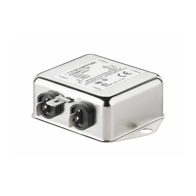 Schaffner Chassis Mount EMI Filter 3 A 250V ac/dc 0Hz to 400 Hz Fast-On 1 Phase FN2090