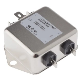 Schaffner Chassis Mount EMI Filter 3A 250V AC/DC 400Hz Fast-On Termination FN2030