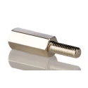 RS PRO M3 Hexagonal Brass Standoff, 15 mm Body Length, 8 mm Stud Length, Nickel Finish 606-692