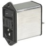 Schurter 250V AC 6A Panel Mount IEC Connector Male Quick Connect DD12.6111.111
