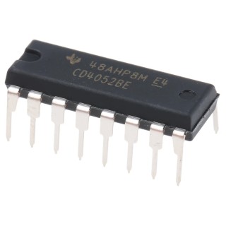 Texas Instruments CMOS Logic Family Multiplexer Dual 4:1 Configuration 16-Pin PDIP CD4052BE