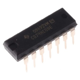 Texas Instruments 4 2-Input AND Logic Gate, 14-Pin PDIP CD74HC08E