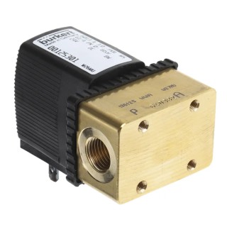 RS PRO Solenoid Valve 2 Port NC 24V DC 6.35 mm Brass Body 6013 Series 125301