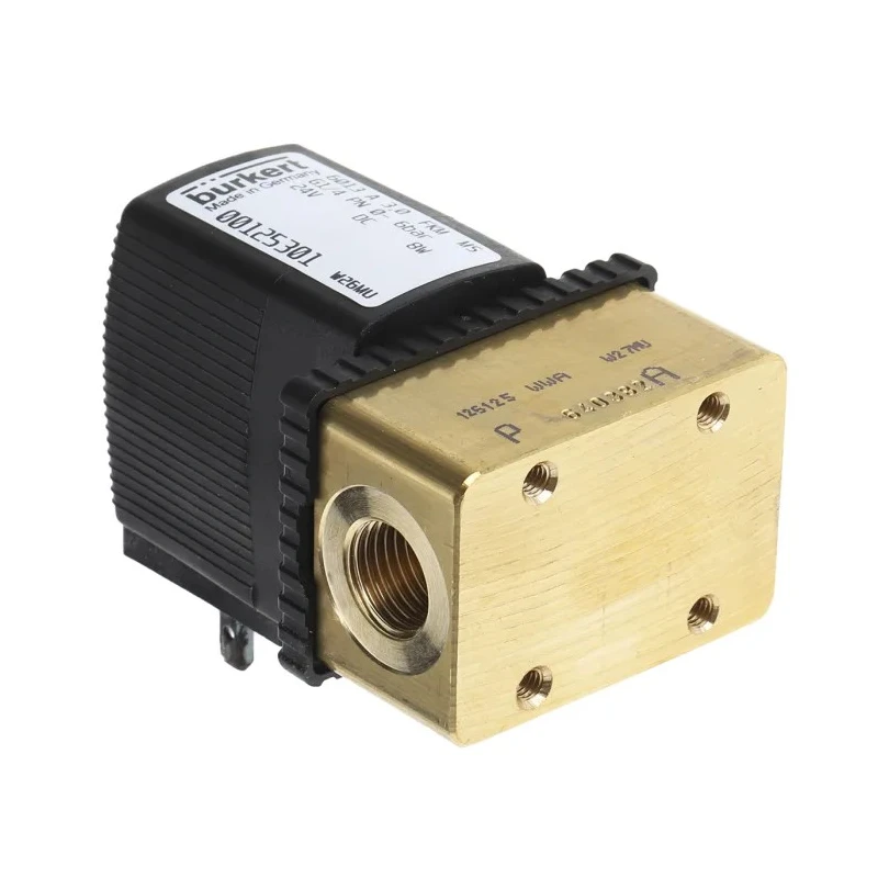 RS PRO Solenoid Valve 2 Port NC 24V DC 6.35 mm Brass Body 6013 Series 125301