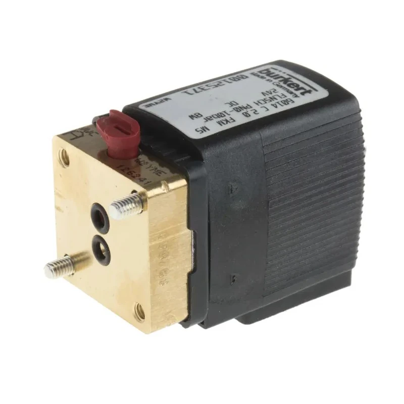 Burkert Brass Bodied Compact General Purpose Solenoid Valve 3 Port NC 24V DC 125371