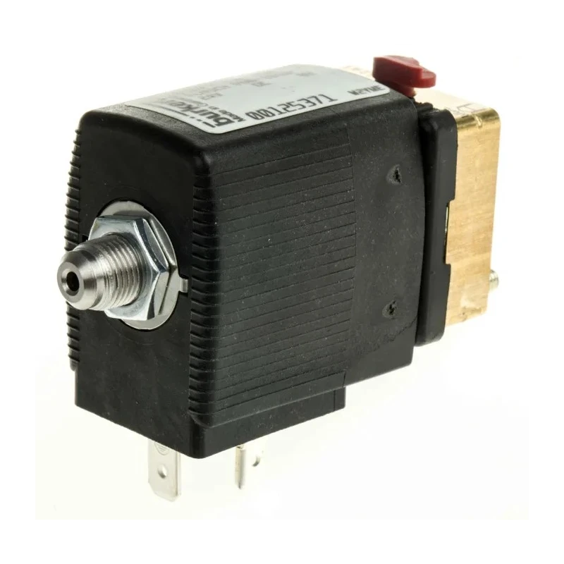 Burkert Brass Bodied Compact General Purpose Solenoid Valve 3 Port NC 24V DC 125371