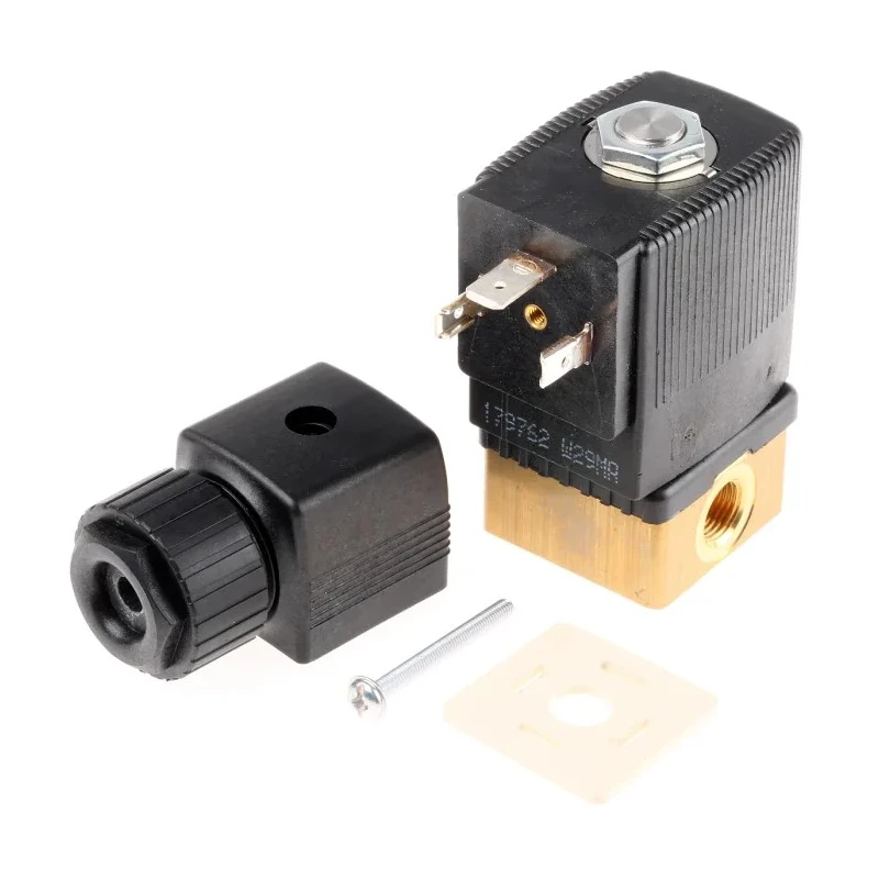 RS PRO Solenoid Valve Brass Body 2 Port NC 24V DC 3.18 mm Orifice 126091
