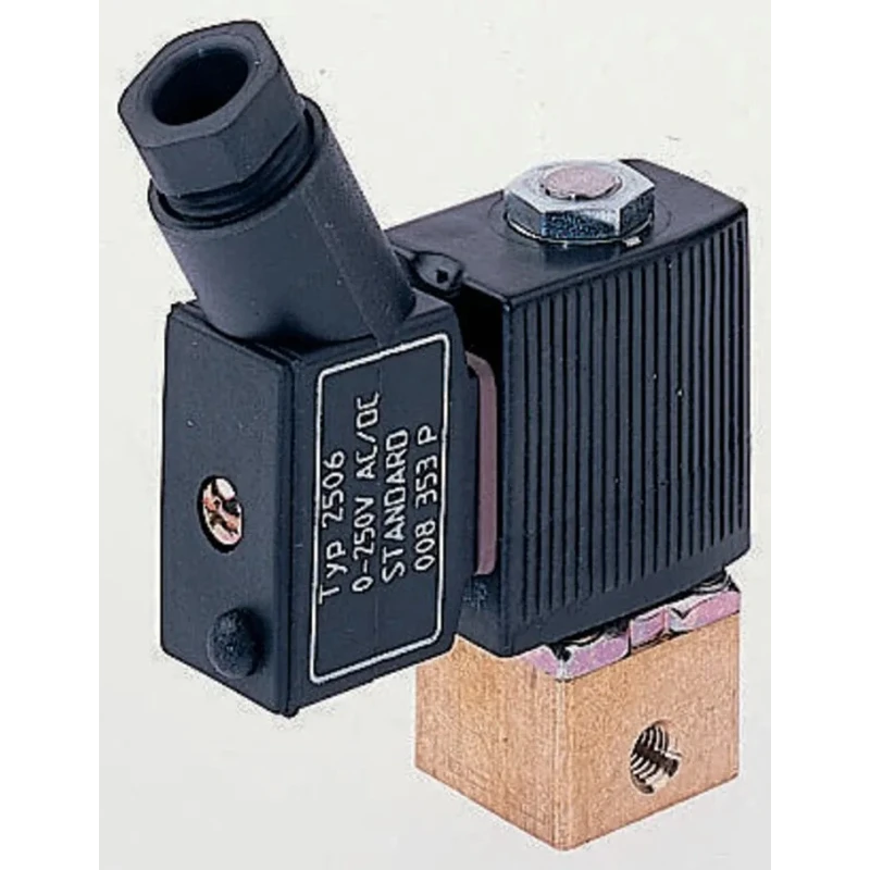 Burkert 2 Port NC Brass Body Solenoid Valve 24V AC, 3.18 mm Inlet/Outlet, 1.6 mm Orifice Diameter Model 134092