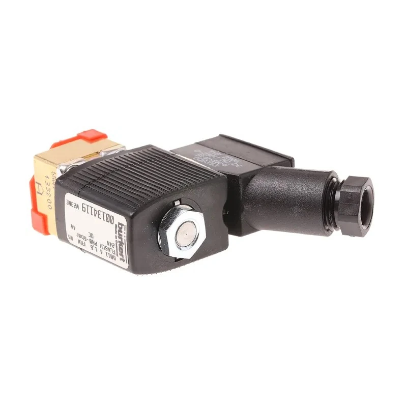 Burkert Brass Two-Port Normally Closed Solenoid Valve 24V DC, 1.6mm Orifice, 6 bar Max Pressure 134119