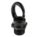 RS PRO Conduit Enamelled Steel Fitting 20 mm Nominal Size M20 Black 608-266