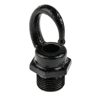 RS PRO Conduit Enamelled Steel Fitting 20 mm Nominal Size M20 Black 608-266