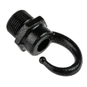 RS PRO Conduit Enamelled Steel Fitting 20 mm Nominal Size M20 Black 608-266