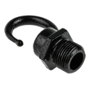RS PRO Conduit Enamelled Steel Fitting 20 mm Nominal Size M20 Black 608-266