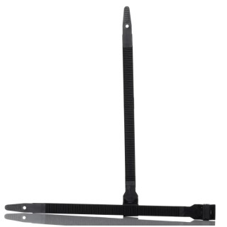 HellermannTyton Cable Tie Non-Releasable Black Polyamide 66 175 mm x 9 mm 310N Tensile Strength 112-00203 LPH175-PA66-BK