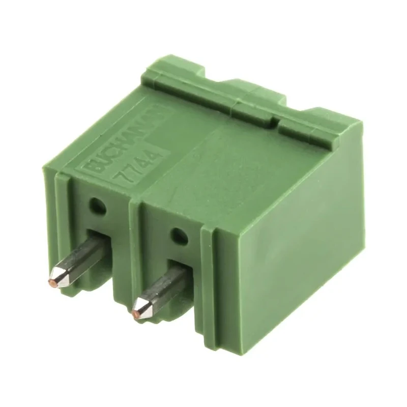 TE Connectivity Buchanan Series Pluggable Terminal Block, 2-Contact, 5.08 mm Pitch, 1 Row, 15A, 300V AC, Nylon 796636-2