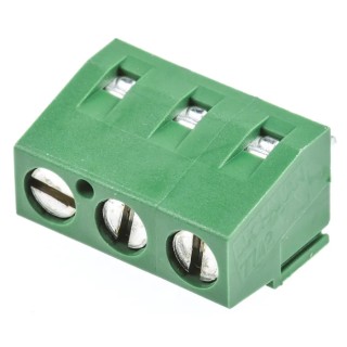 TE Connectivity Buchanan Series PCB Terminal Block 3-Contact 5.08 mm Pitch 1 Row 300V 13.5A Polyamide Housing 282837-3