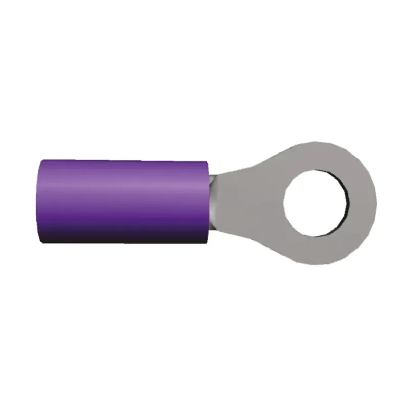 TE Connectivity PIDG Insulated Ring Terminal, M3.5 Stud Size, 20 AWG Wire Size, Red Purple 152895