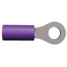 TE Connectivity PIDG Insulated Ring Terminal, M3.5 Stud Size, 20 AWG Wire Size, Red Purple 152895