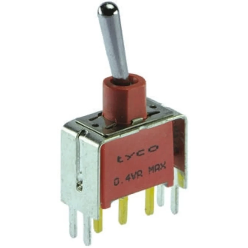 TE Connectivity PCB Mount Toggle Switch On-On SPDT Through Hole Terminal 28V DC 115V AC Gemini A Series 3-1825136-7