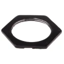 RS PRO Black Steel Cable Gland Locknut M32 Thread 41mm Across Flats 608-834