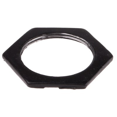RS PRO Black Steel Cable Gland Locknut M32 Thread 41mm Across Flats 608-834